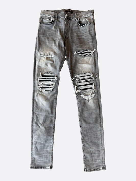Amiri Storm Grey & Black Patch MX1 Jeans