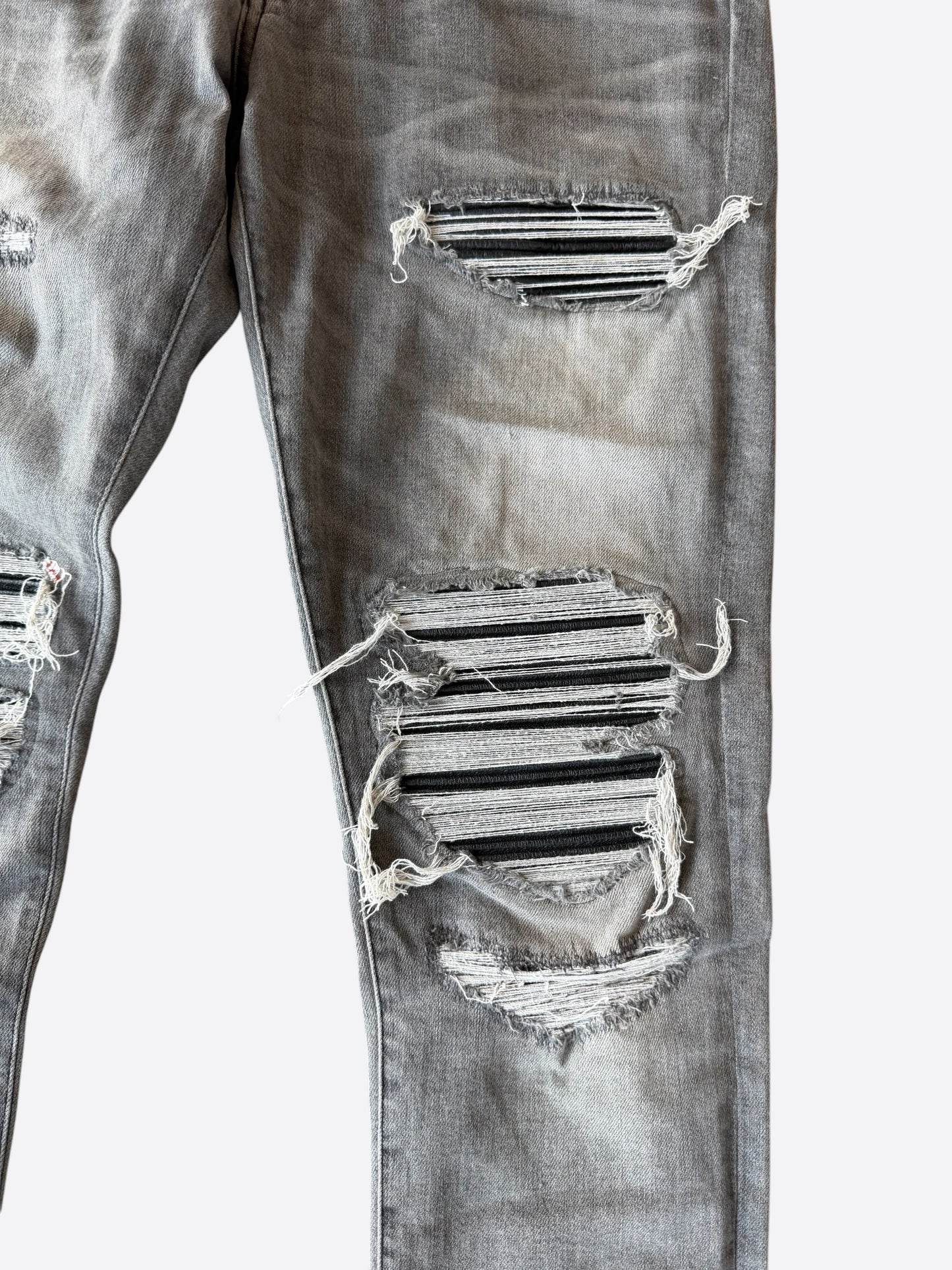 Amiri Storm Grey & Black Patch MX1 Jeans