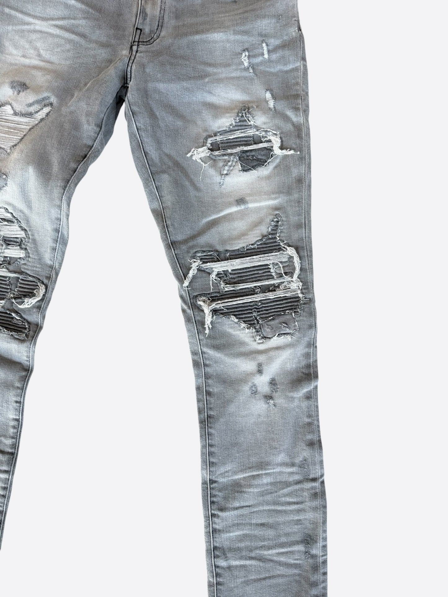 Amiri Light Grey Patch MX1 Jeans