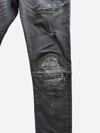 Amiri Aged Black & White Bandana Patch MX1 Jeans