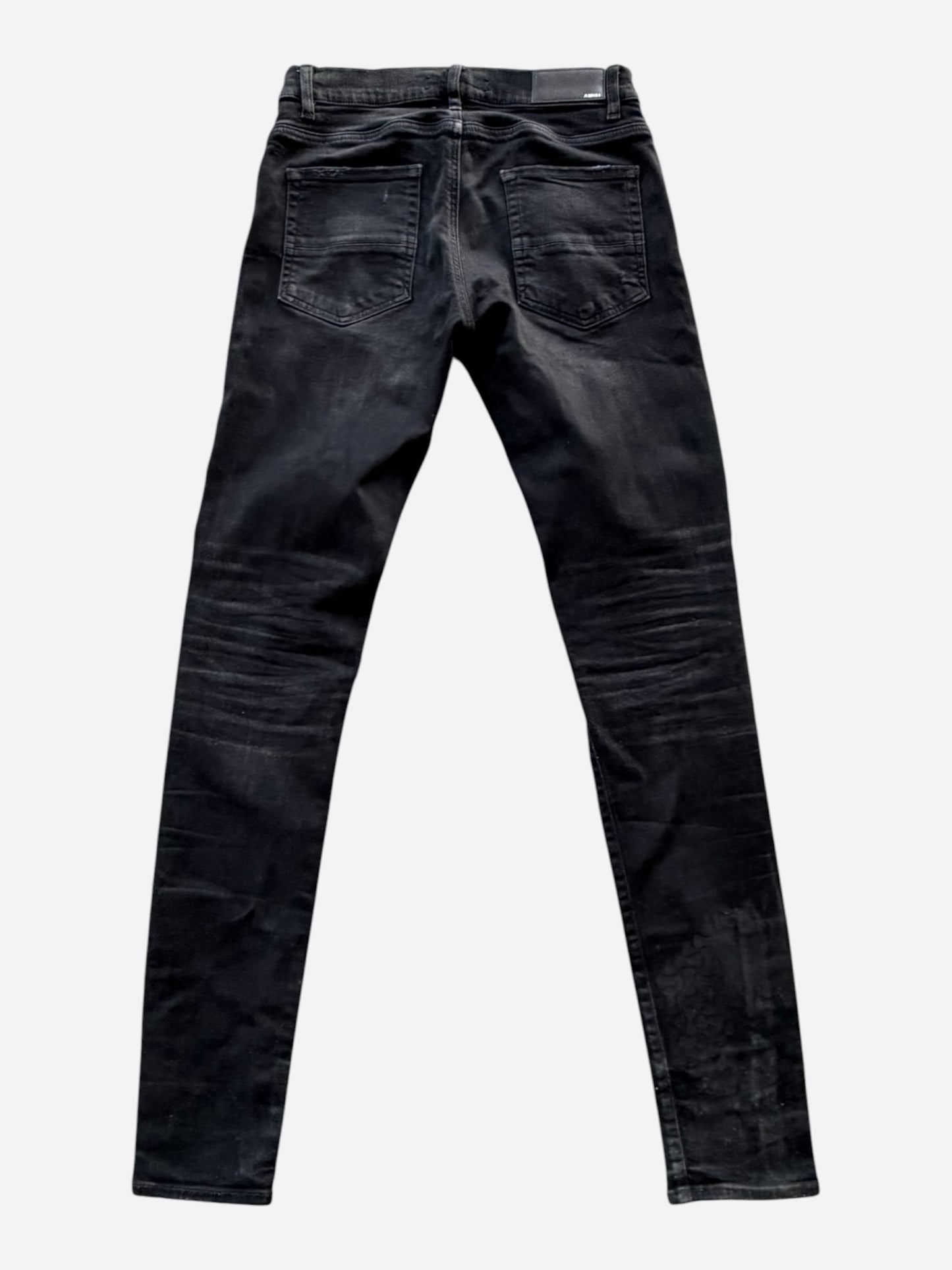 Amiri Aged Black & White Bandana Patch MX1 Jeans