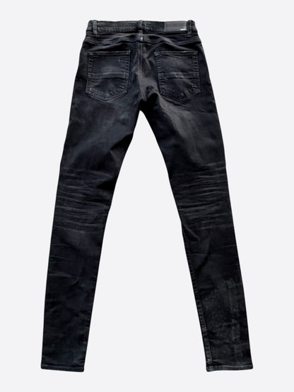 Amiri Aged Black & White Bandana Patch MX1 Jeans