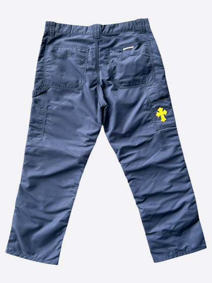 Chrome Hearts Navy Nylon & Leather Carpenter Pants