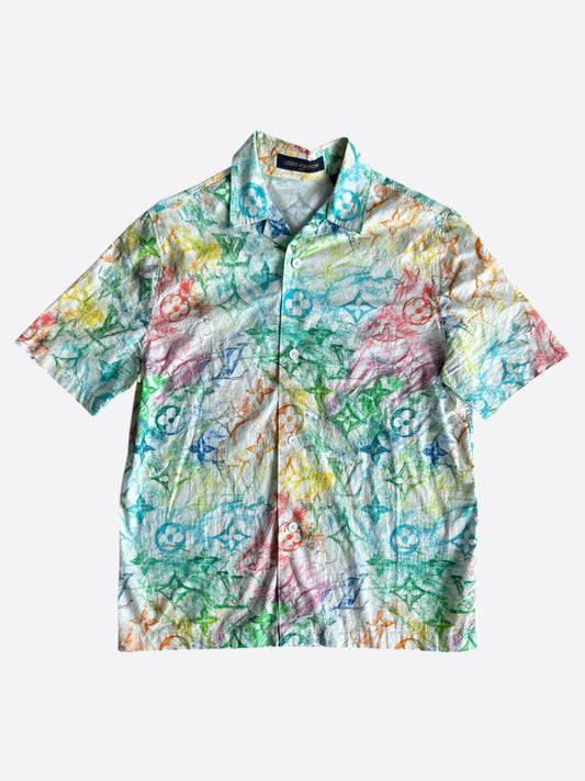 Louis Vuitton Multicolor Pastel Monogram Button Up Shirt