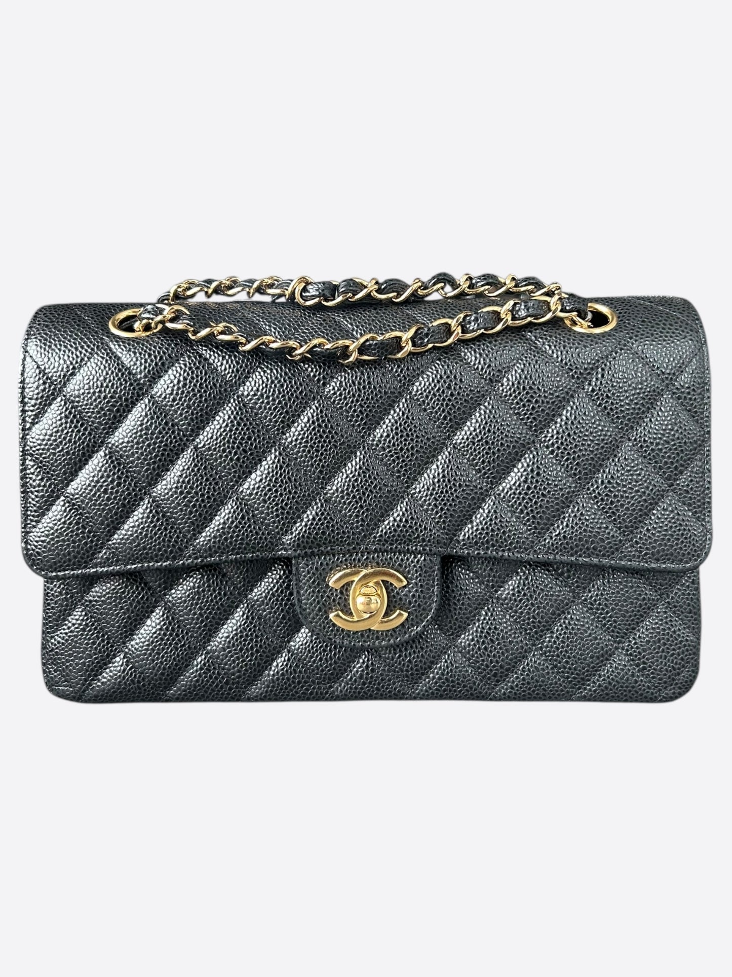 Chanel Black Caviar Quilted Medium Flap Bag