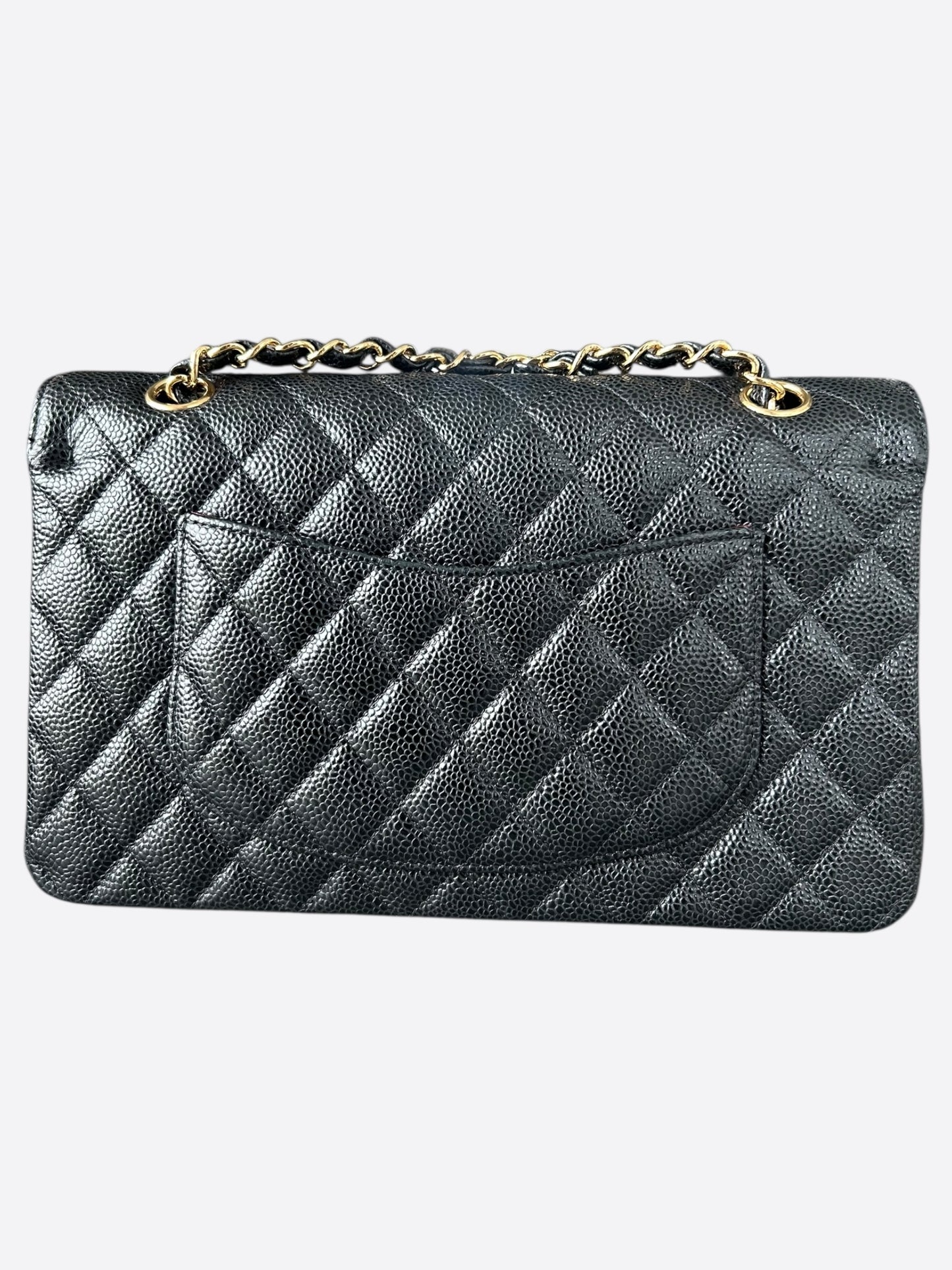Chanel Black Caviar Quilted Medium Flap Bag