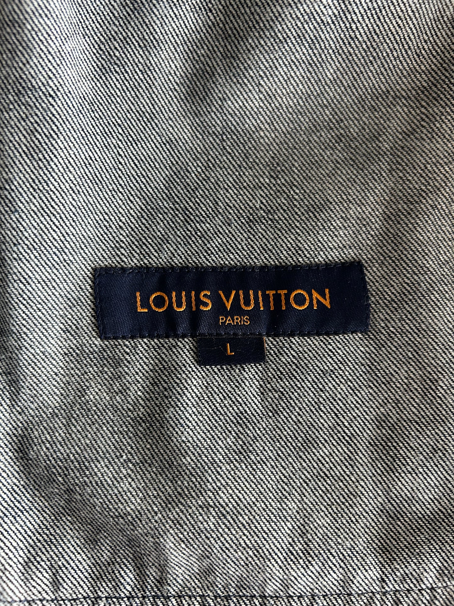 Louis Vuitton Navy & White Leaf Baseball Jersey
