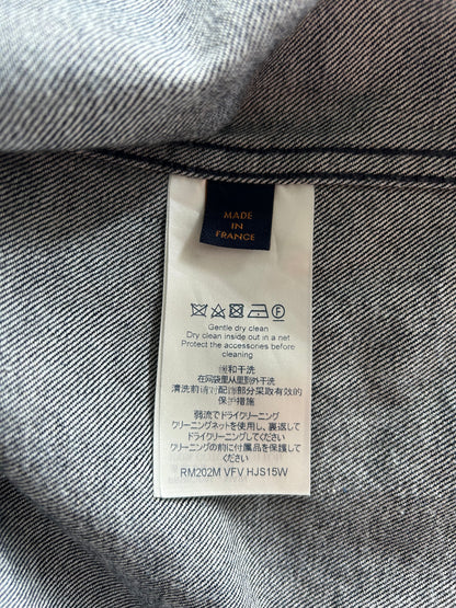 Louis Vuitton Navy & White Leaf Baseball Jersey