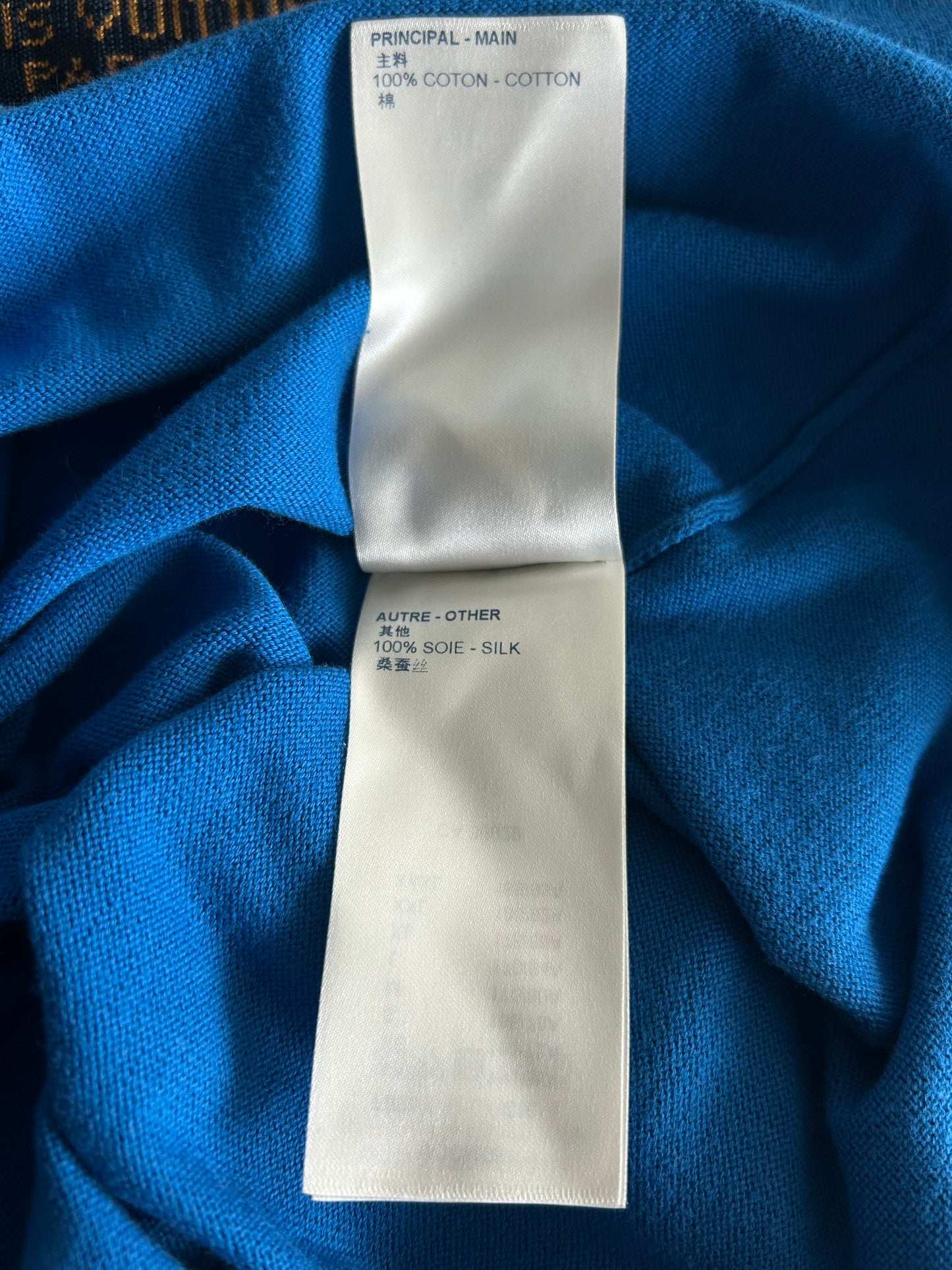 Louis Vuitton Blue & White Everyday Logo Intarsia T-Shirt