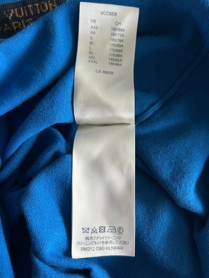 Louis Vuitton Blue & White Everyday Logo Intarsia T-Shirt