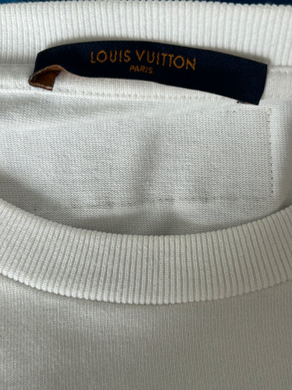 Louis Vuitton White & Black Pendant Logo T-Shirt
