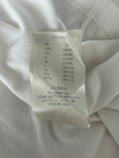 Louis Vuitton White & Black Pendant Logo T-Shirt