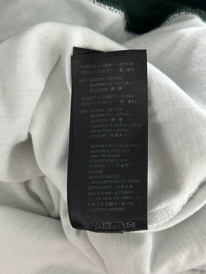 Balenciaga Green & White Logo Distressed Hoodie