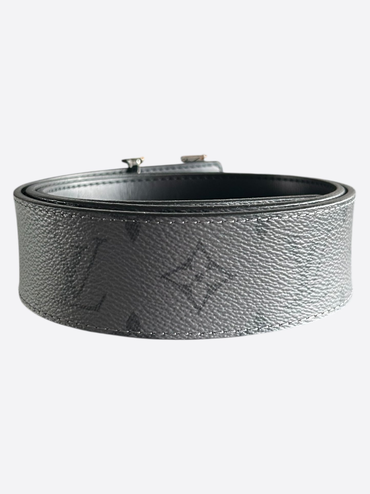 Louis Vuitton Grey Monogram Logo Belt
