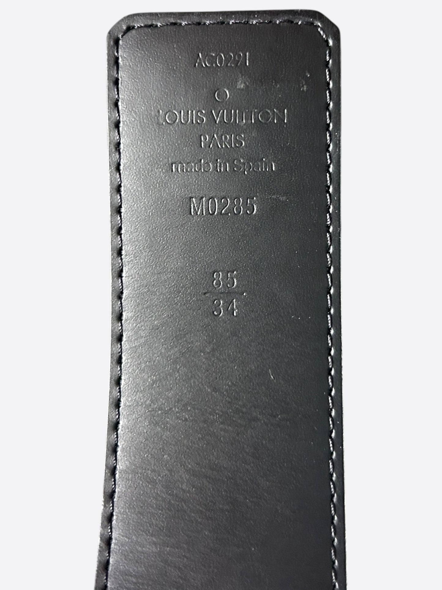 Louis Vuitton Grey Monogram Logo Belt