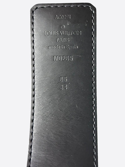 Louis Vuitton Grey Monogram Logo Belt