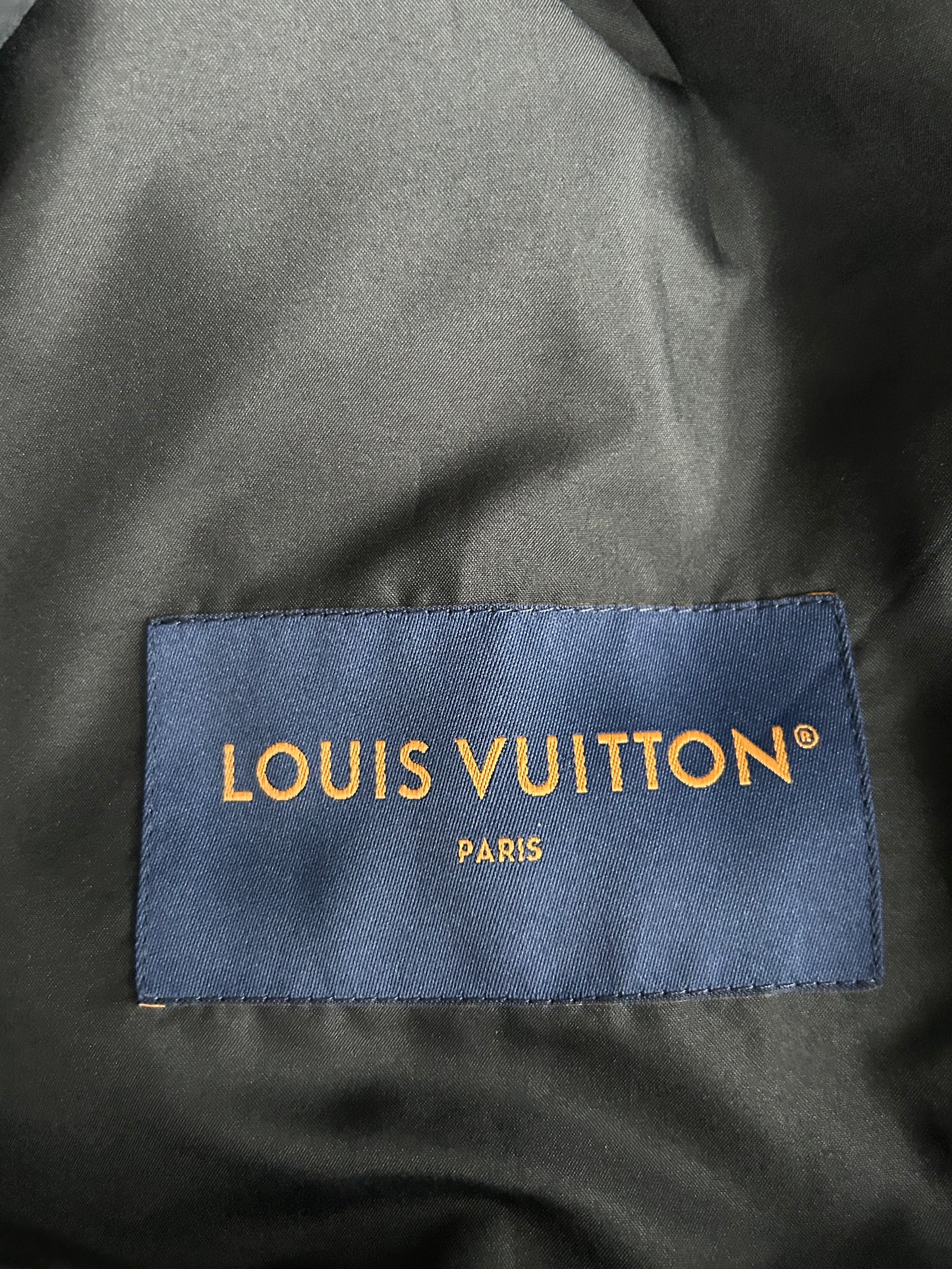 Louis Vuitton Black & White Bird Logo Coach Jacket