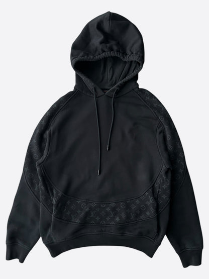 Louis Vuitton Black Circle Cut Monogram Hoodie