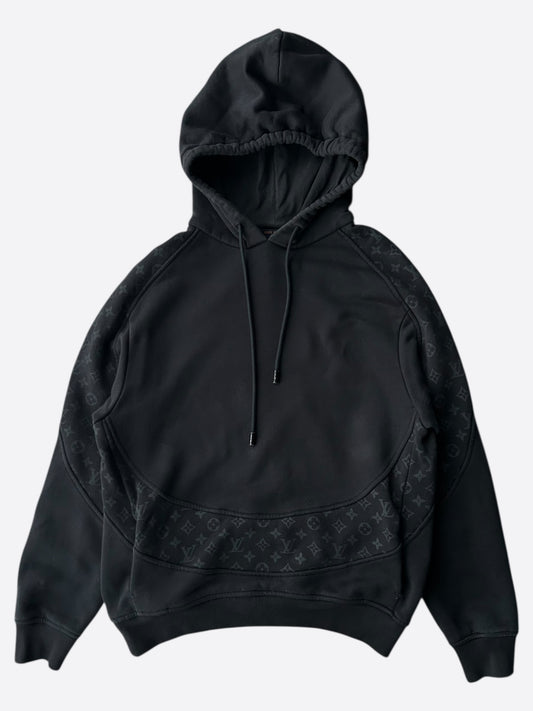 Louis Vuitton Black Circle Cut Monogram Hoodie