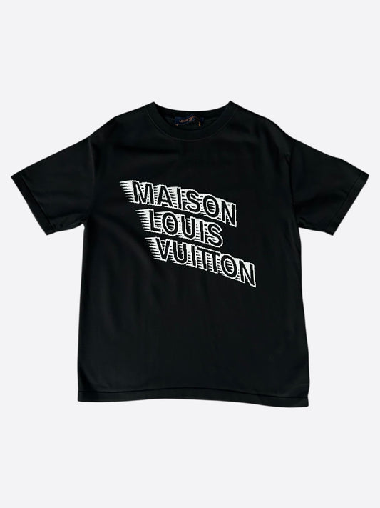 Louis Vuitton Black & White Maison Intarsia T-Shirt