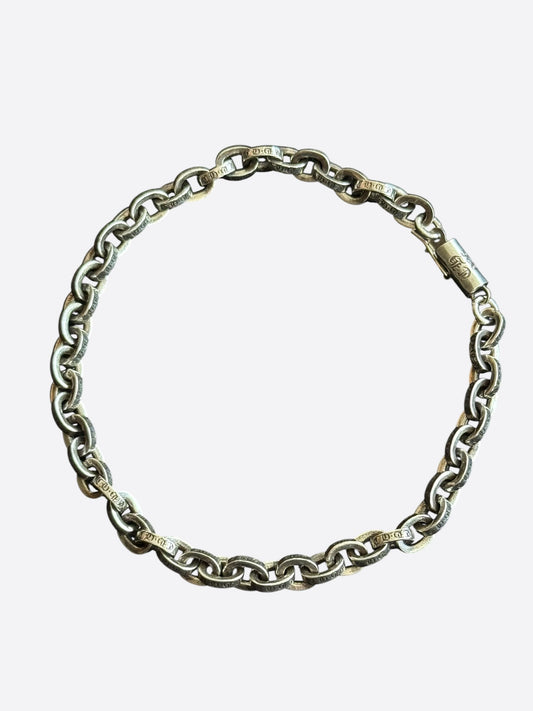 Chrome Hearts Silver Paper Chain Bracelet