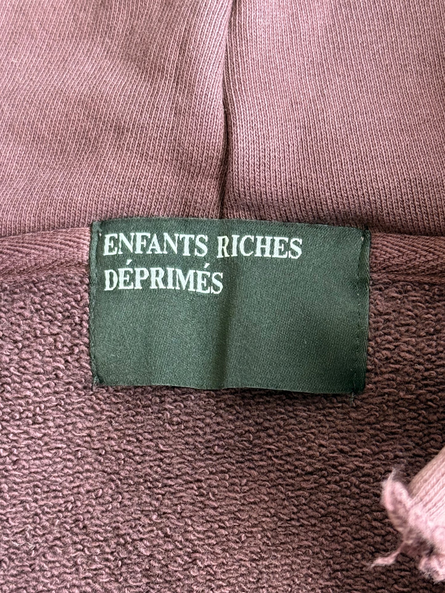 Enfants Riches Deprimes Burgundy & White Classic Logo Hoodie
