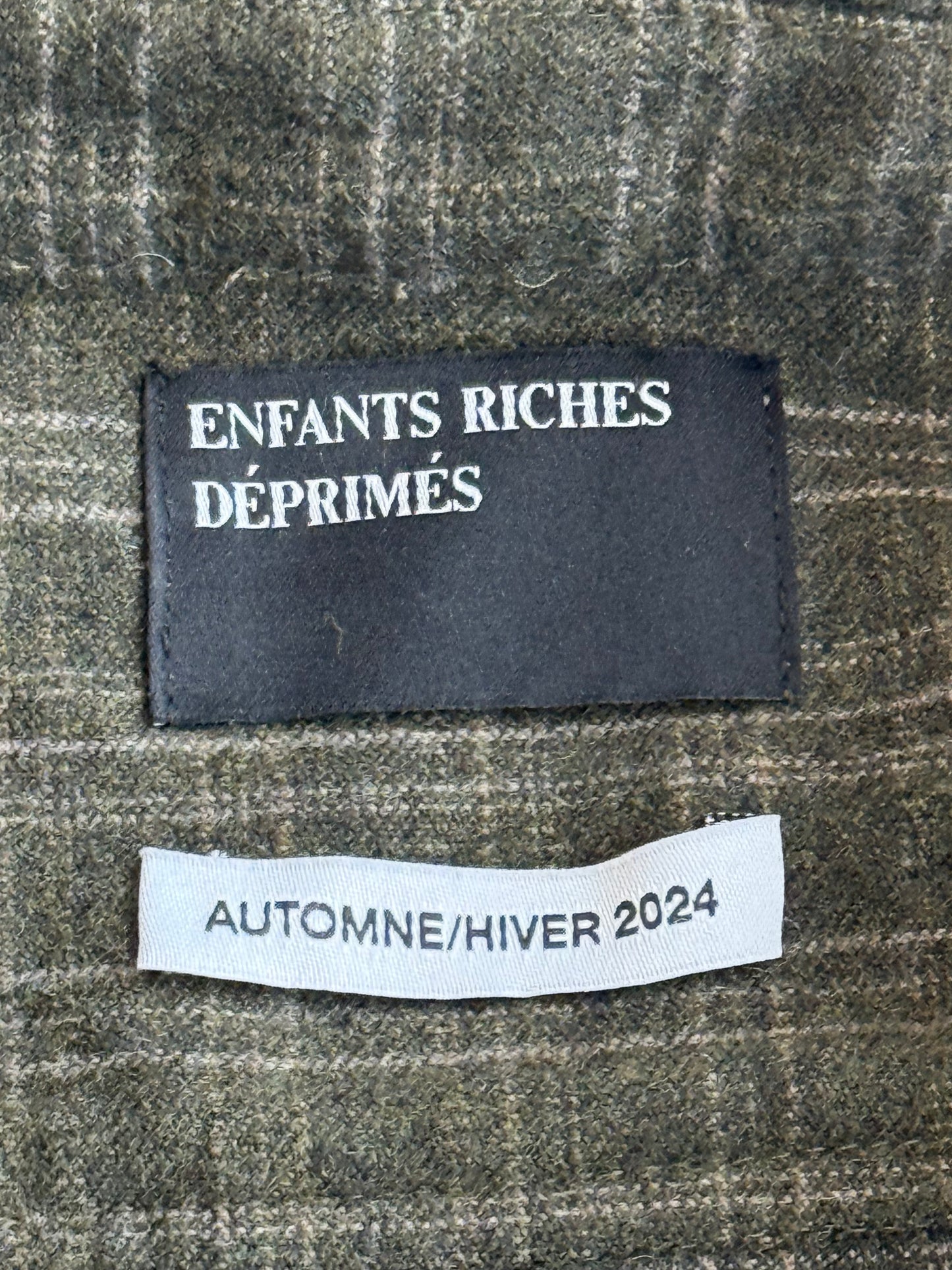 Enfants Riches Deprimes Green Plaid Patchwork Flannel