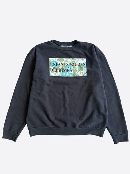 Enfants Riches Deprimes Black Floral Logo Sweater