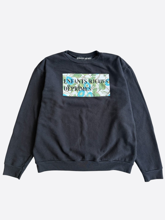 Enfants Riches Deprimes Black Floral Logo Sweater