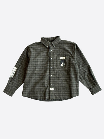 Enfants Riches Deprimes Green Plaid Patchwork Flannel