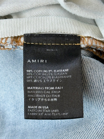 Amiri Light Indigo & Watercolor Patch MX1 Jeans