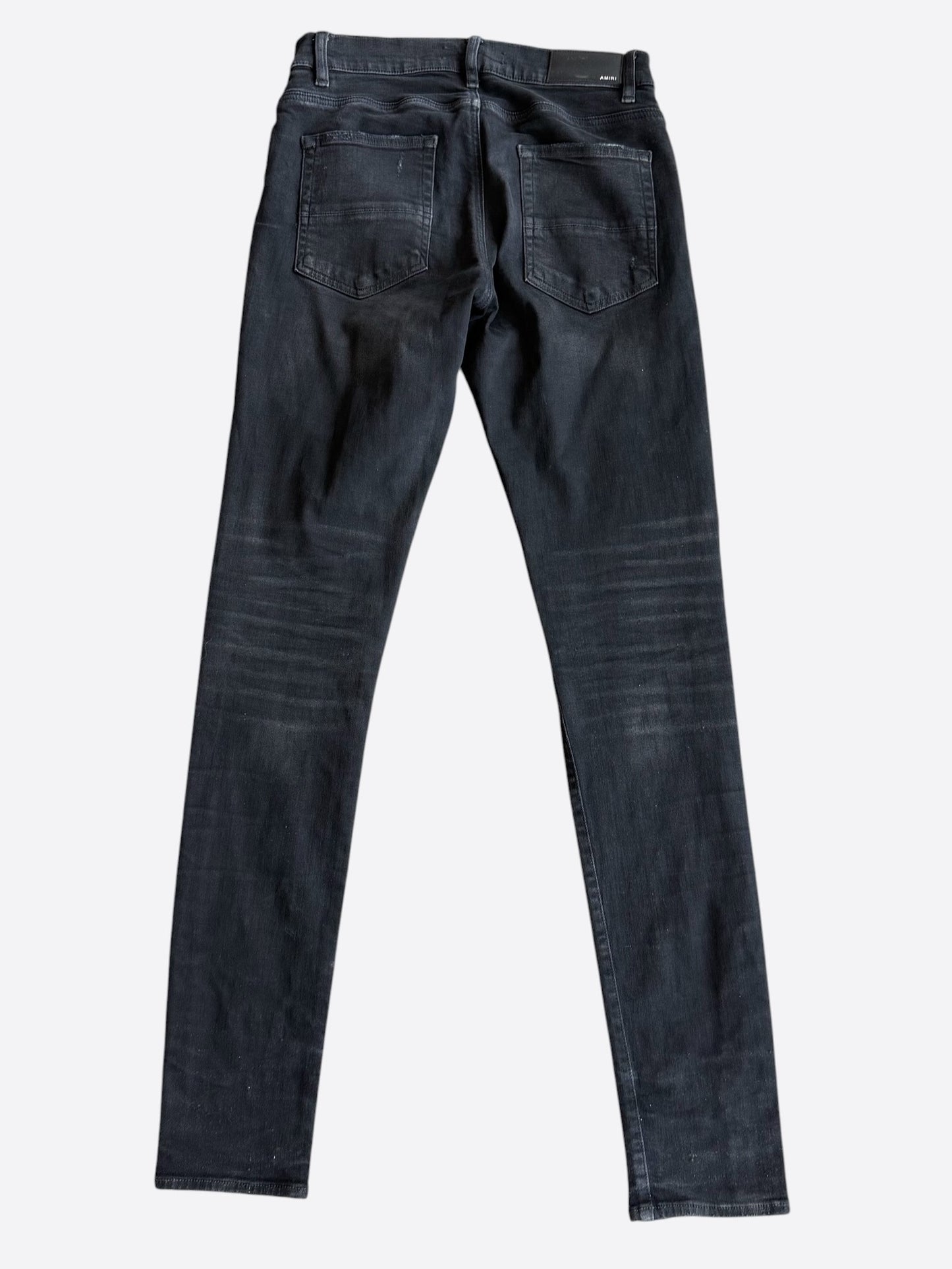 Amiri Aged Black & White Bandana Patch MX1 Jeans