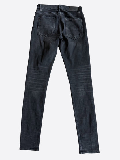 Amiri Aged Black & White Bandana Patch MX1 Jeans