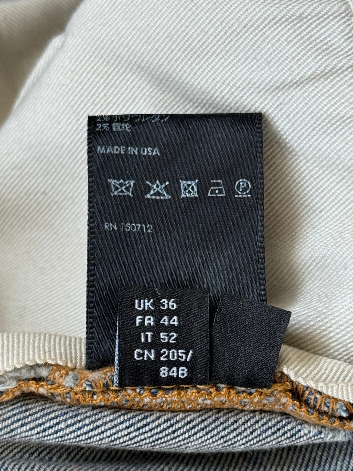 Amiri Clay Indigo Brown Plaid Patch MX1 Jeans