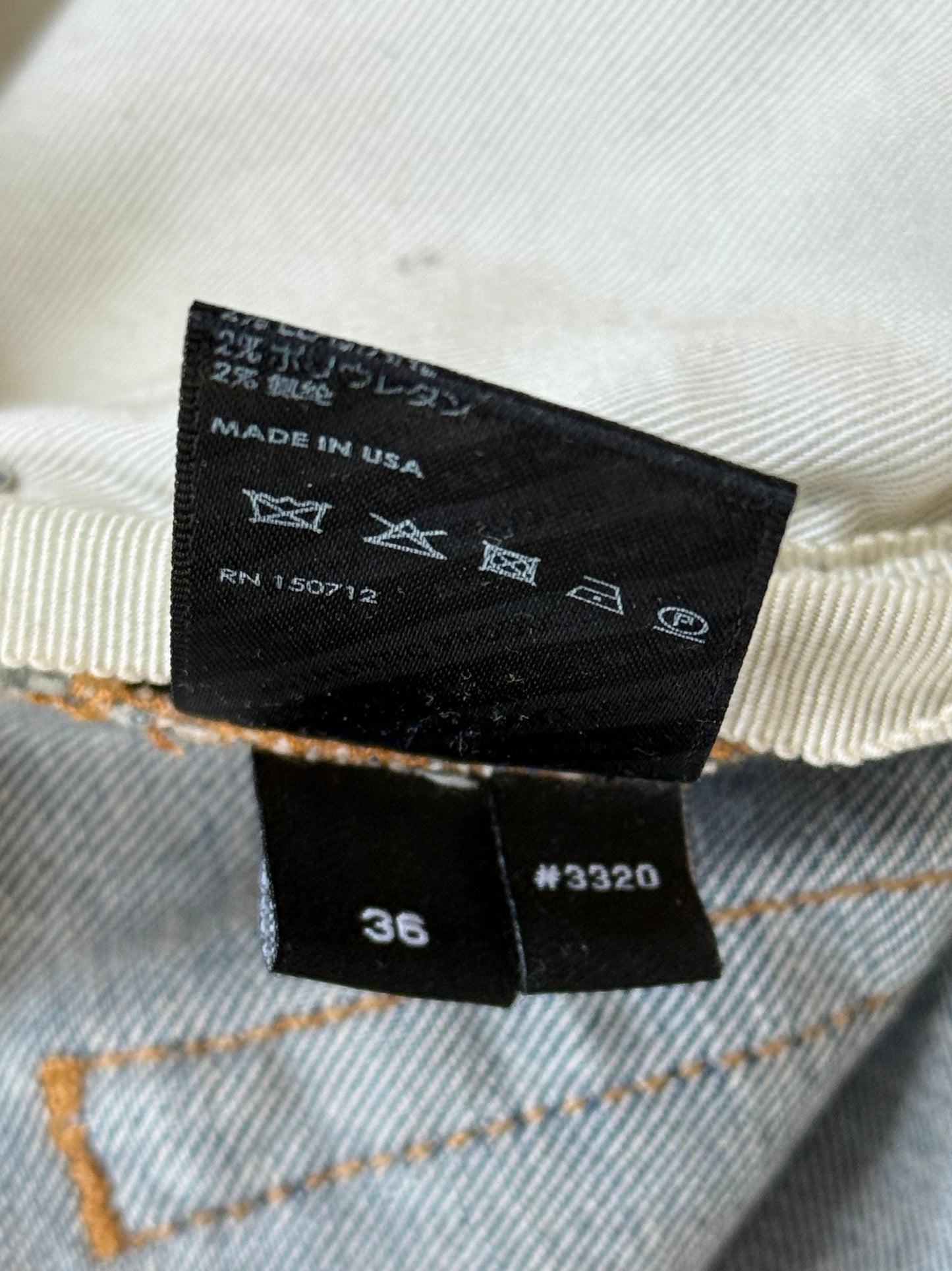 Amiri Clay Indigo Brown Plaid Patch MX1 Jeans