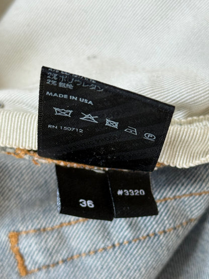 Amiri Clay Indigo Brown Plaid Patch MX1 Jeans