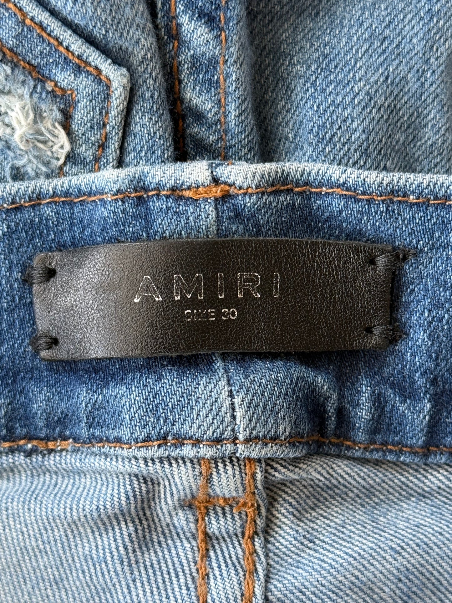 Amiri Classic Indigo White Patch Jeans