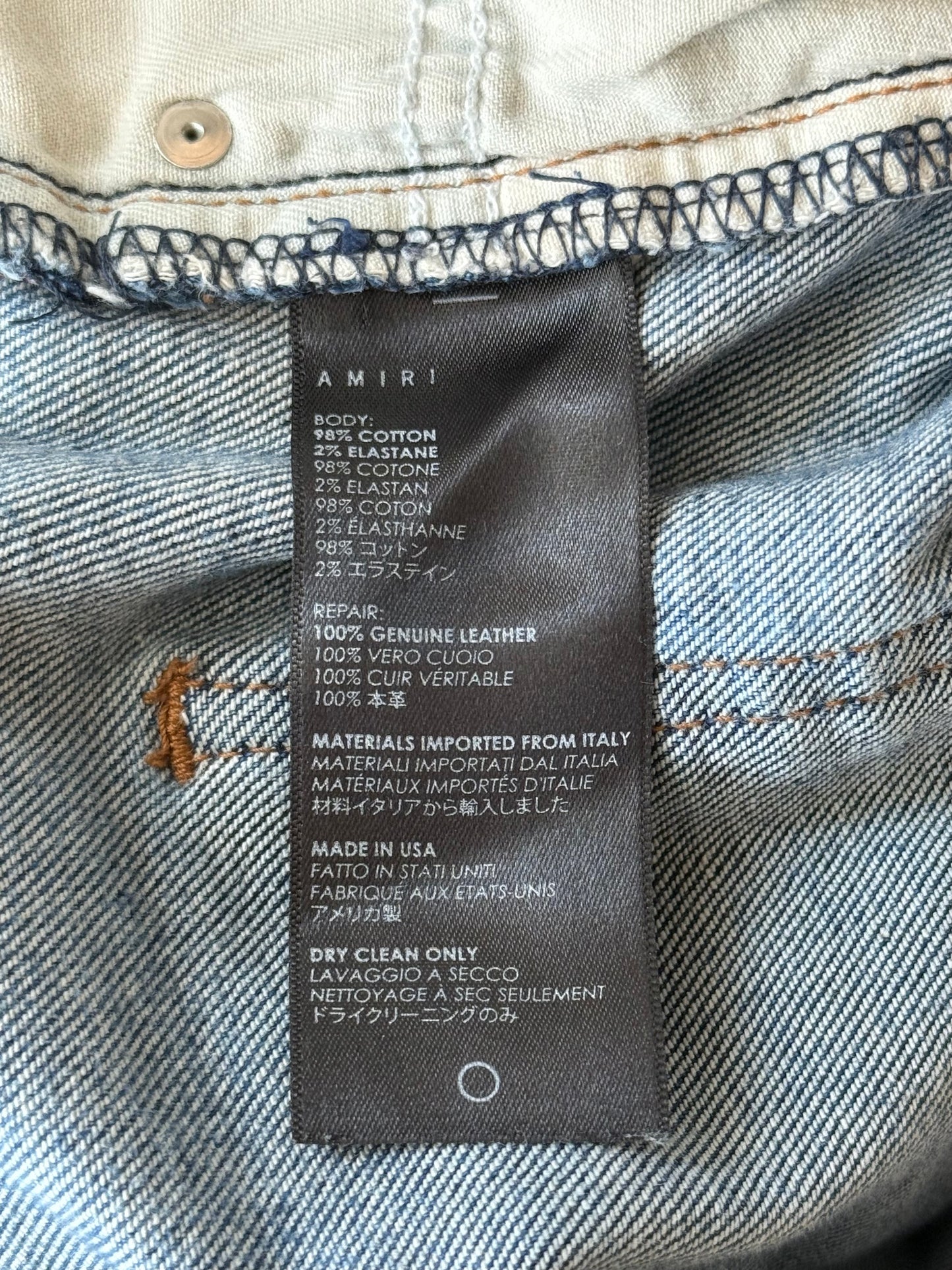 Amiri Classic Indigo White Patch Jeans