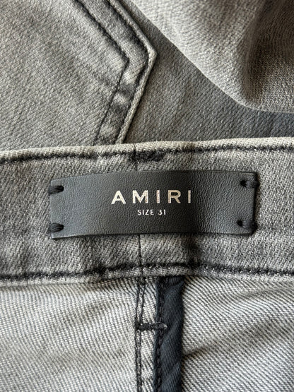 Amiri Storm Grey & Black Patch MX1 Jeans