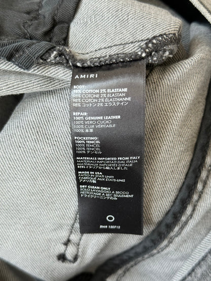 Amiri Storm Grey & Black Patch MX1 Jeans