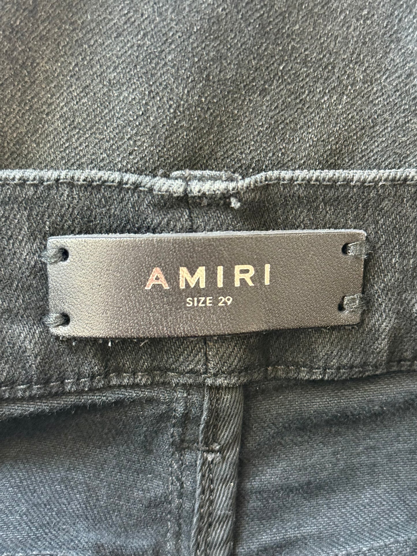 Amiri Aged Black & Multicolor Patch MX1 Jeans
