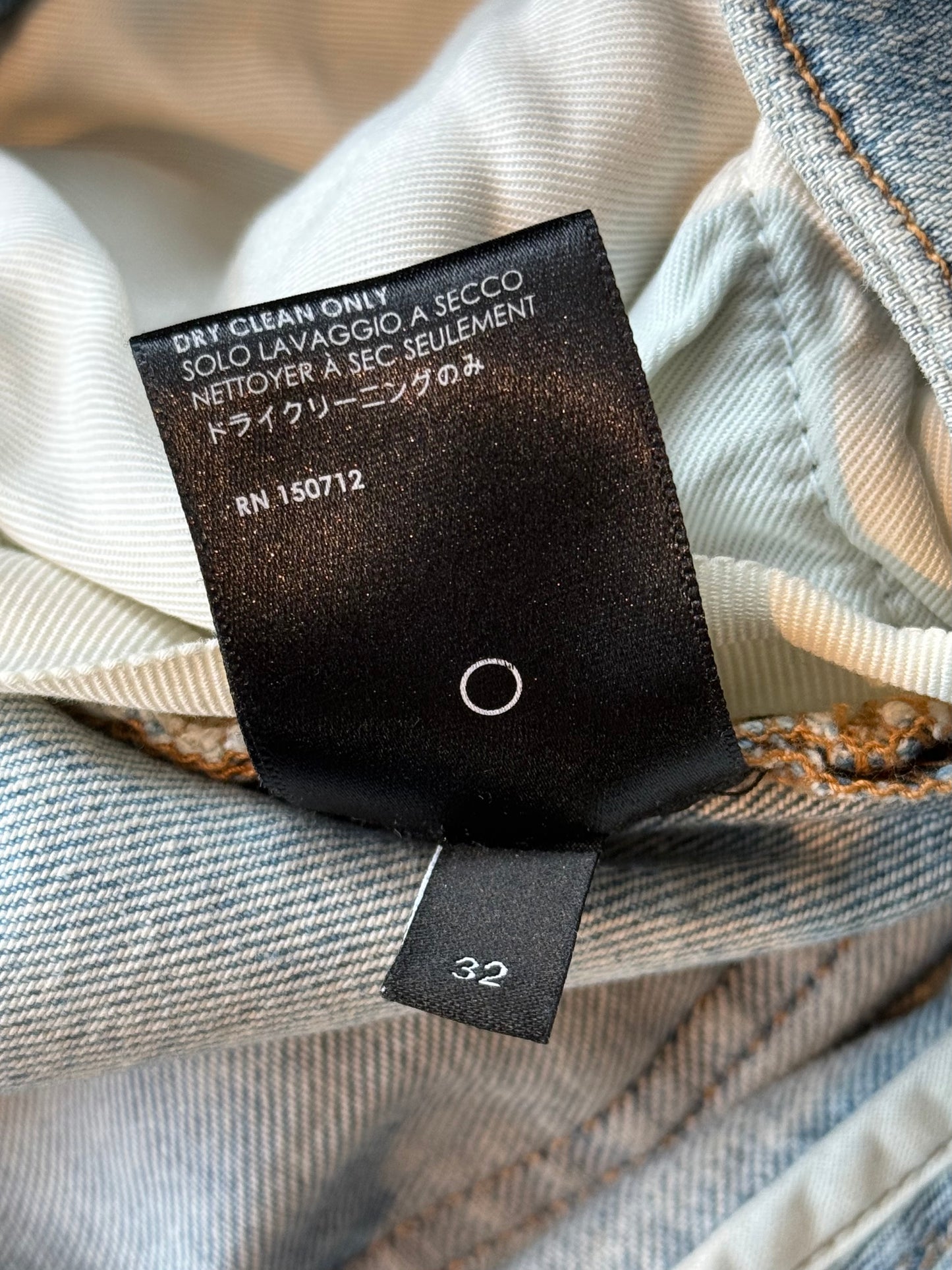 Amiri Indigo & Black Bandana Patch MX1 Jeans