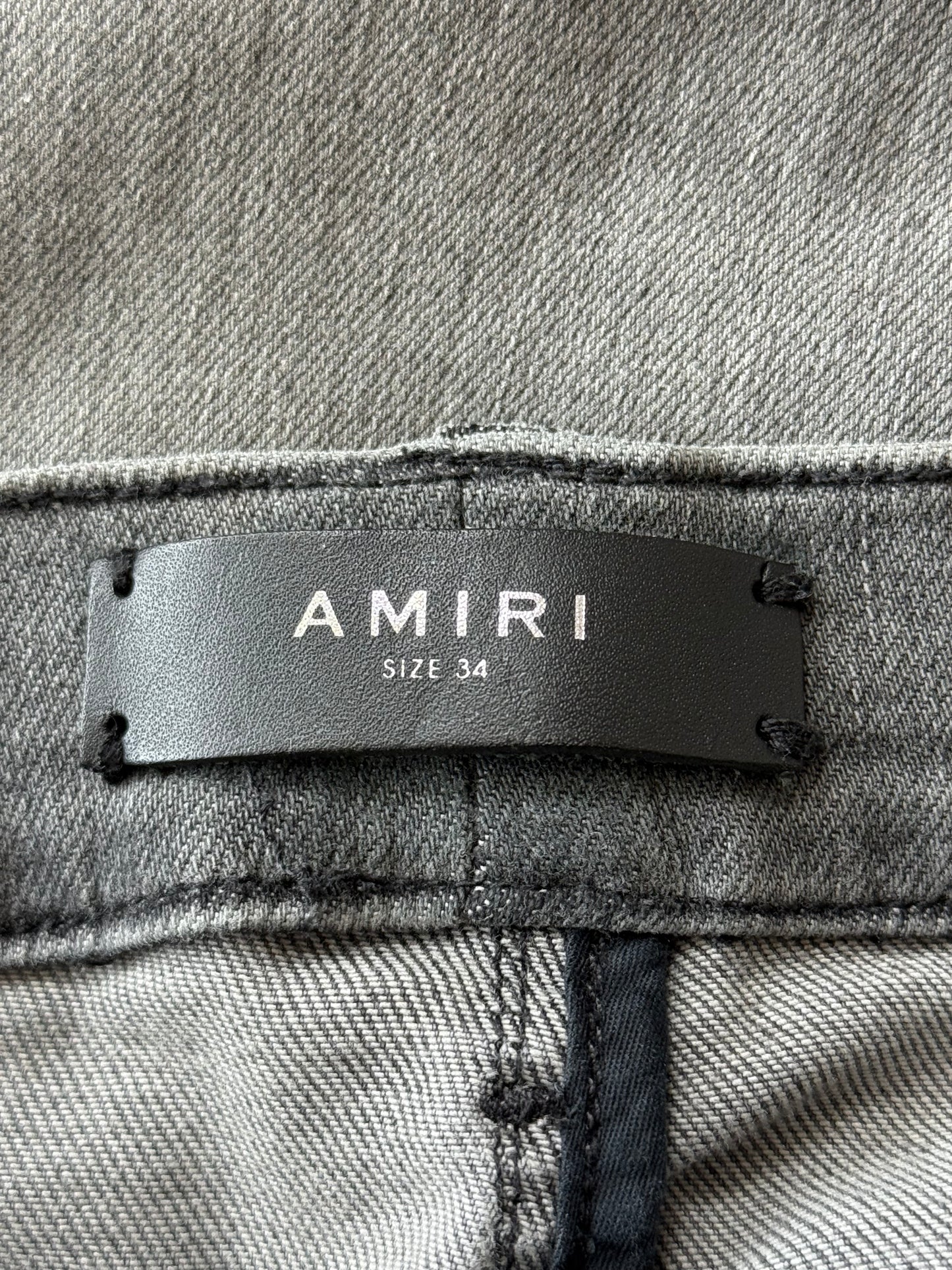 Amiri Storm Grey & Black Patch MX1 Jeans