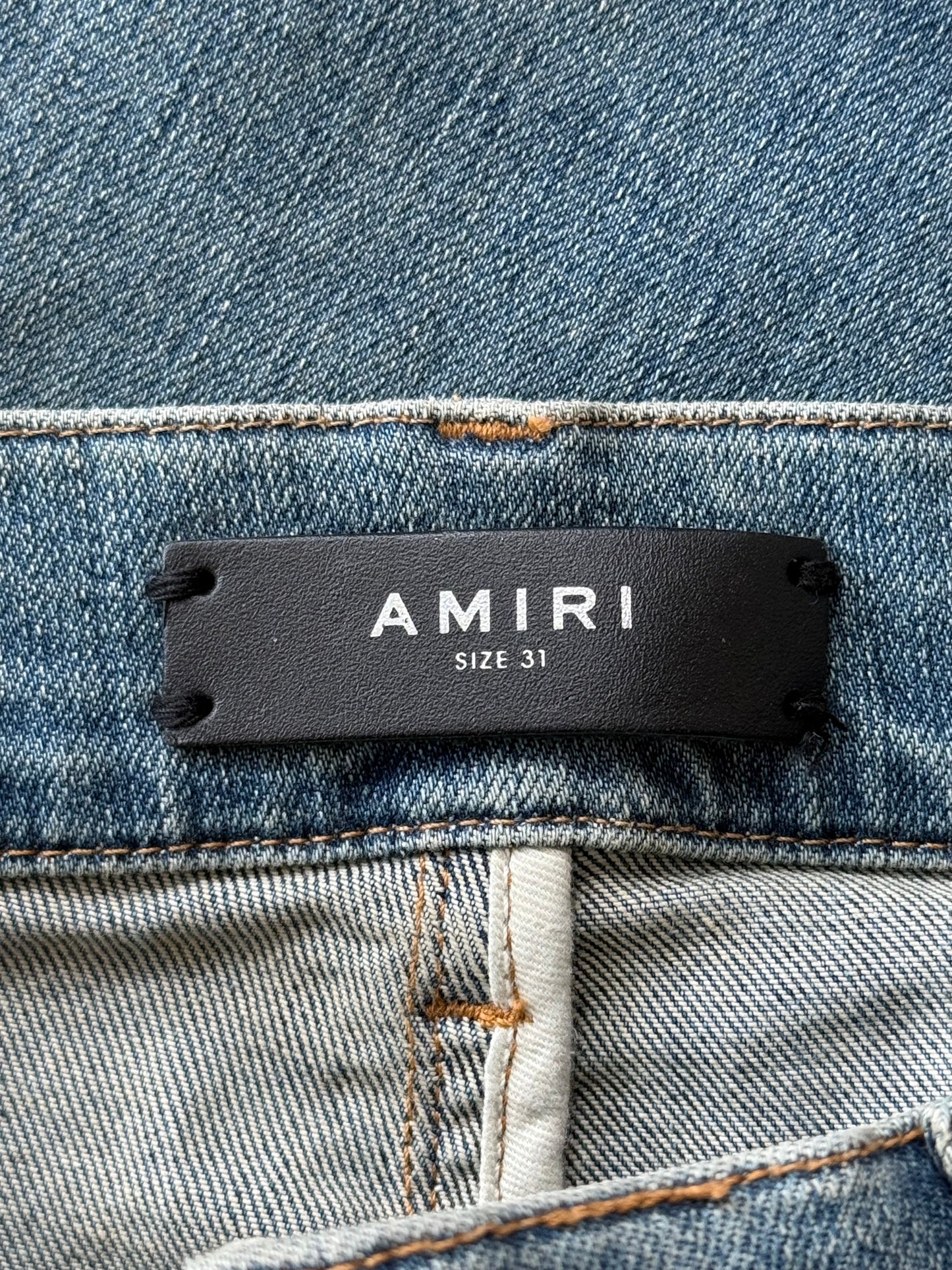 Amiri Clay Indigo & Black Patch MX1 Jeans