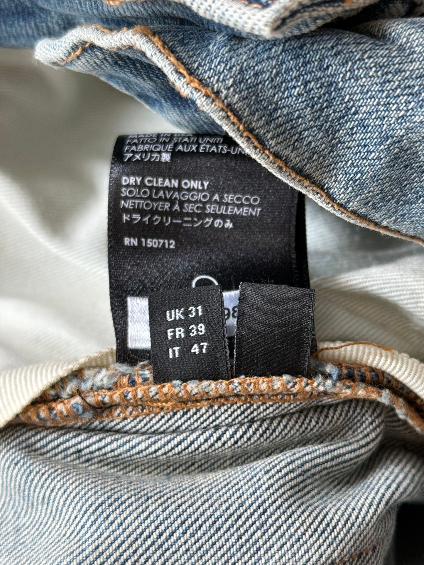 Amiri Clay Indigo & Black Patch MX1 Jeans