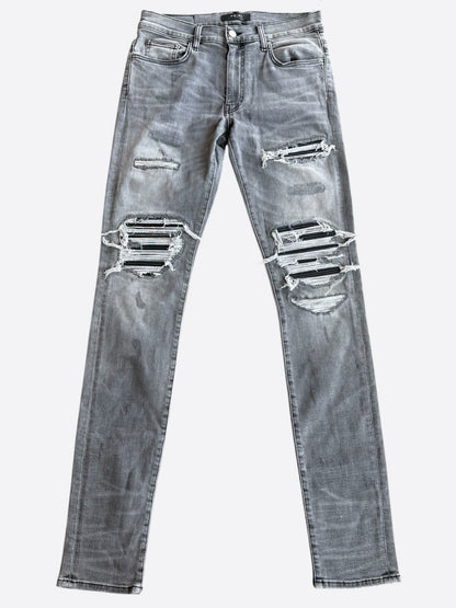 Amiri Storm Grey & Black Patch MX1 Jeans