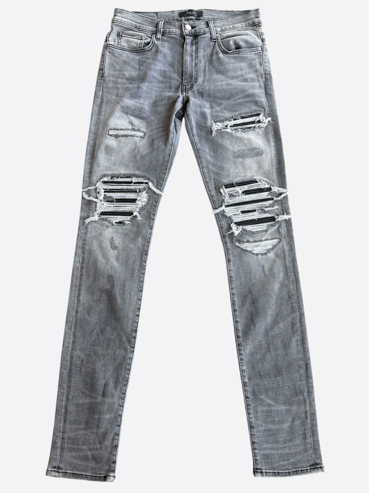 Amiri Storm Grey & Black Patch MX1 Jeans