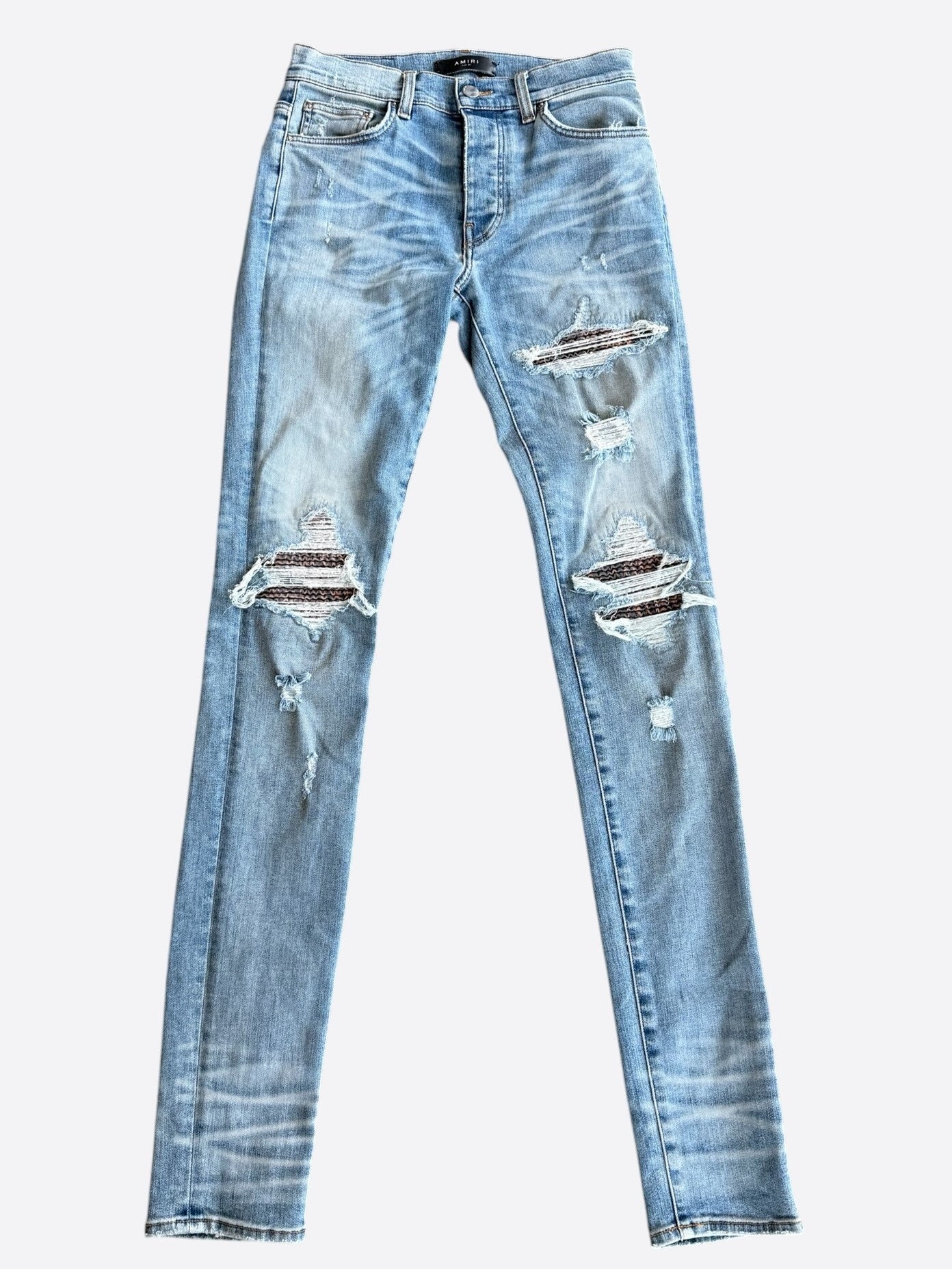 Amiri Indigo & Tiger Patch MX1 Jeans