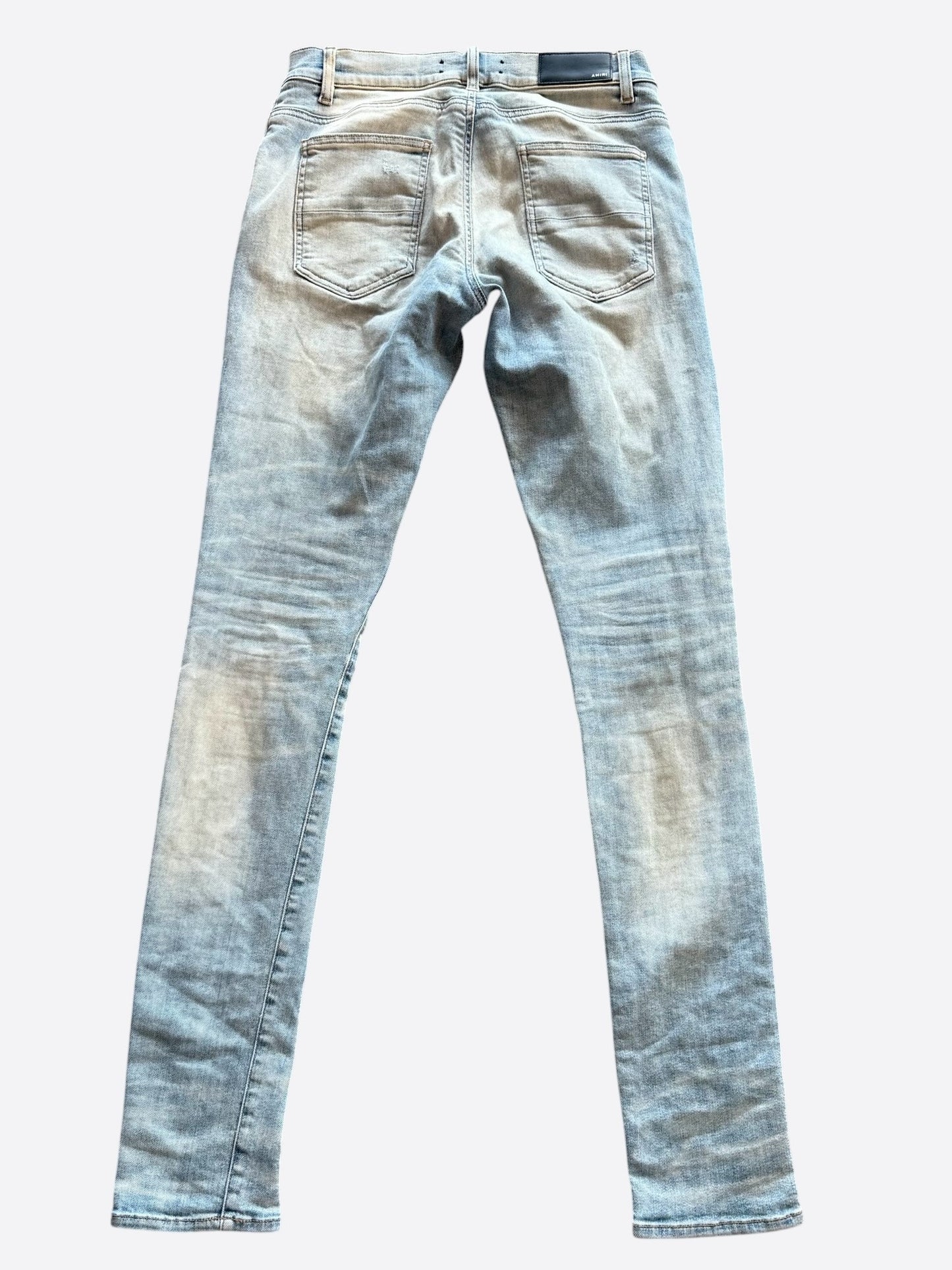 Amiri Indigo & Black Bandana Patch MX1 Jeans