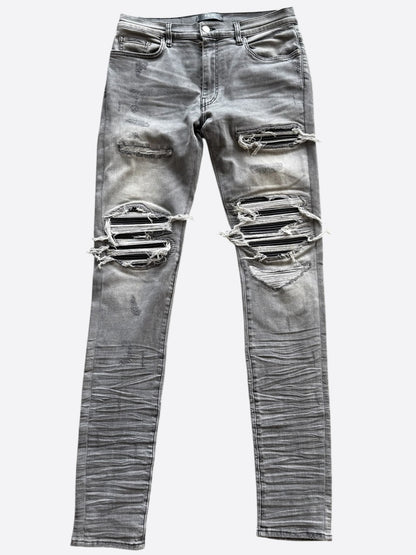 Amiri Storm Grey & Black Patch MX1 Jeans